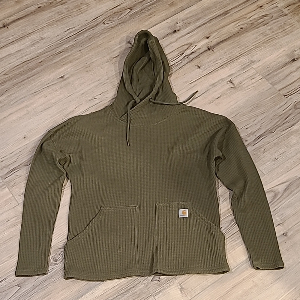 Women's Carhartt Hooded Pullover Size Small Olive Green
